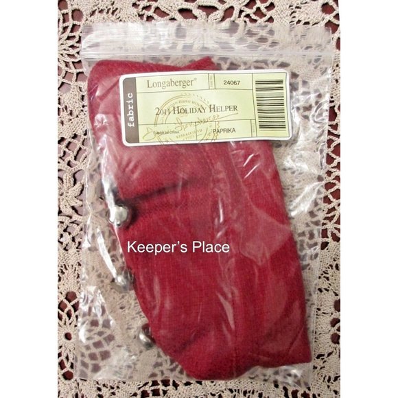 Longaberger 2011 Holiday Helper Jingle Bells Liner - Picture 2 of 3